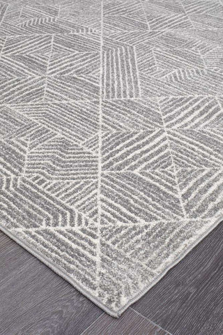 Rug Culture RUGS Kenza Grey Tribal Diamond Rug