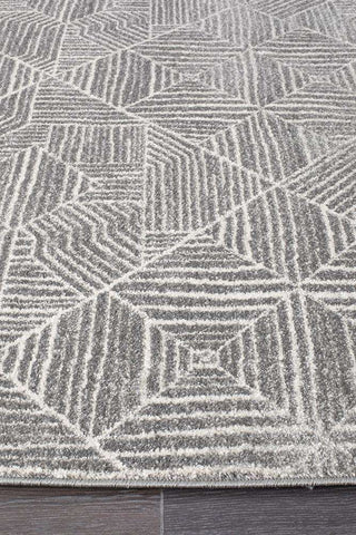 Rug Culture RUGS Kenza Grey Tribal Diamond Rug