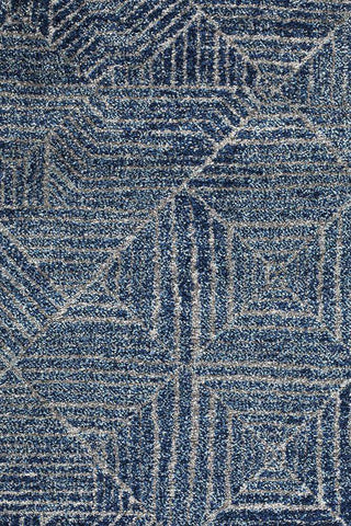 Rug Culture RUGS Kenza Navy Tribal Round Rug