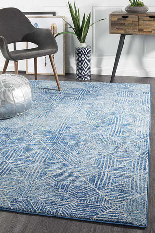 Rug Culture RUGS Kenza Navy Tribal Rug