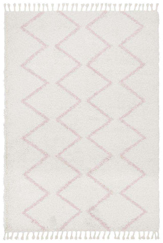 Rug Culture RUGS Kenza Pink Fringed Rug