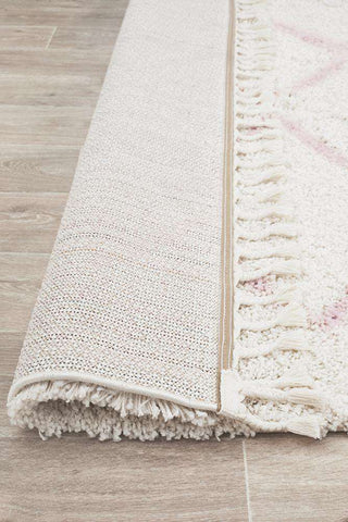 Rug Culture RUGS Kenza Pink Fringed Rug