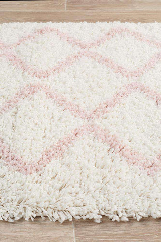 Rug Culture RUGS Kenza Pink Fringed Runner