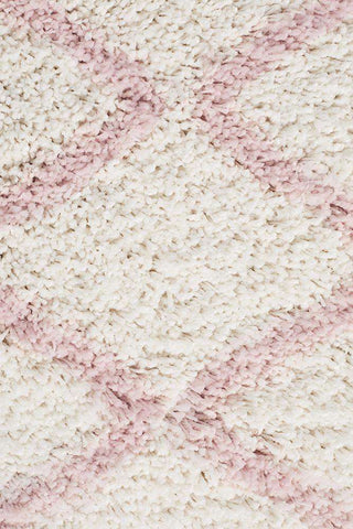 Rug Culture RUGS Kenza Pink Fringed Runner