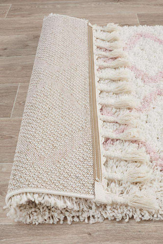 Rug Culture RUGS Kenza Pink Fringed Runner