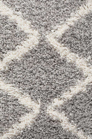 Rug Culture RUGS Kenza Silver Fringed Runner (Discontinued)