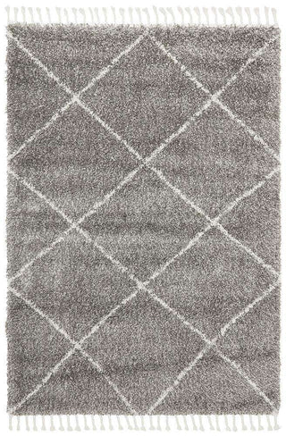 Rug Culture RUGS Kiyan Grey Fringed Rug