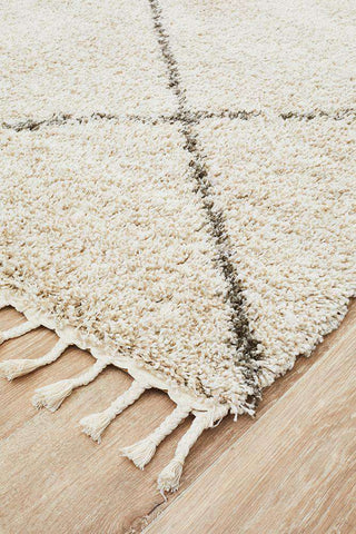 Rug Culture RUGS Kiyan Natural Fringed Rug