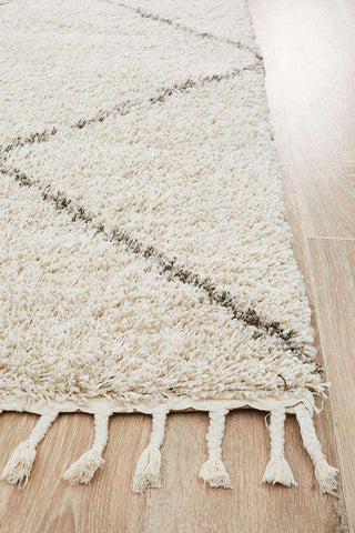 Rug Culture RUGS Kiyan Natural Fringed Rug