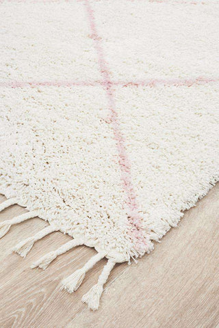 Rug Culture RUGS Kiyan Pink Fringed Rug