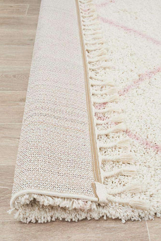 Rug Culture RUGS Kiyan Pink Fringed Runner