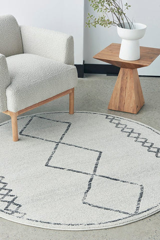 RUG CULTURE Rugs Kylie Diamond Round Rug