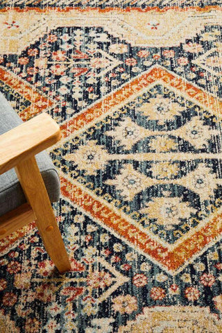 Rug Culture Rugs Legacy Navy & Rust Transitional Rug