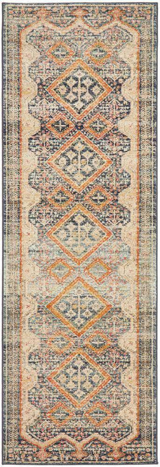 Rug Culture RUGS Legacy Navy & Rust Transitional Runner