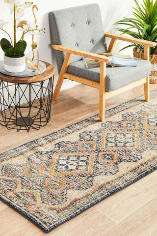 Rug Culture RUGS Legacy Navy & Rust Transitional Runner