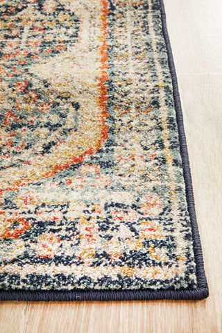 Rug Culture RUGS Legacy Navy & Rust Transitional Runner