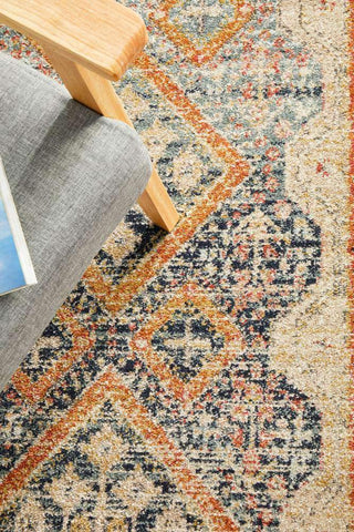 Rug Culture RUGS Legacy Navy & Rust Transitional Runner