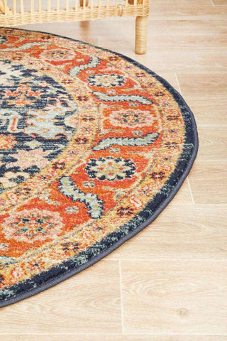 Rug Culture RUGS Legacy Navy Transitional Round Rug