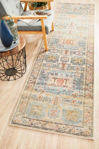 Rug Culture RUGS Legacy Sky Blue Runner Rug