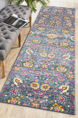 Rug Culture RUGS Lisse Blue Traditional Runner