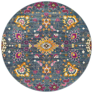 Rug Culture RUGS Lisse Traditional Round Rug - Blue