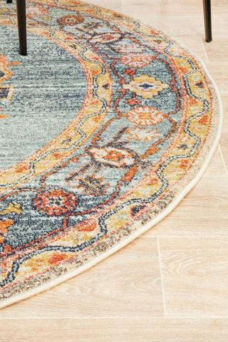 Rug Culture RUGS Lola Distressed Transitional Round Rug