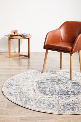 RUG CULTURE RUGS Lorissa Blue Round Rug