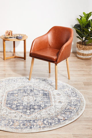 RUG CULTURE RUGS Lorissa Blue Round Rug