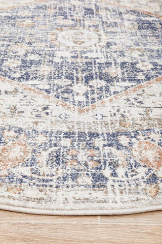 RUG CULTURE RUGS Lorissa Blue Round Rug