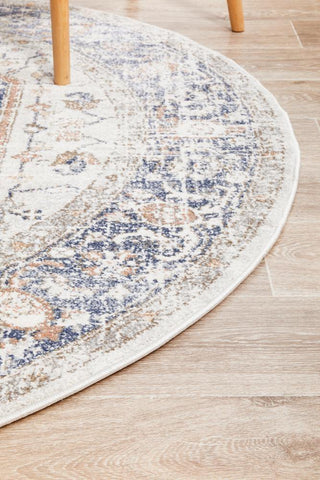 RUG CULTURE RUGS Lorissa Blue Round Rug