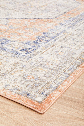 RUG CULTURE RUGS Lorissa Peach Distressed Transitional Rug