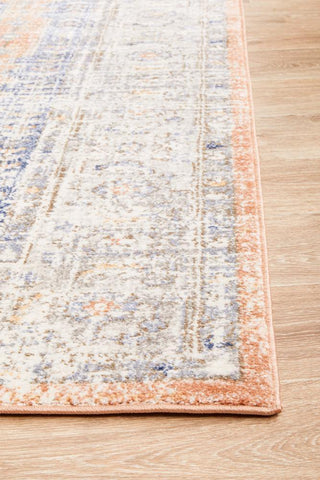 RUG CULTURE RUGS Lorissa Peach Distressed Transitional Rug