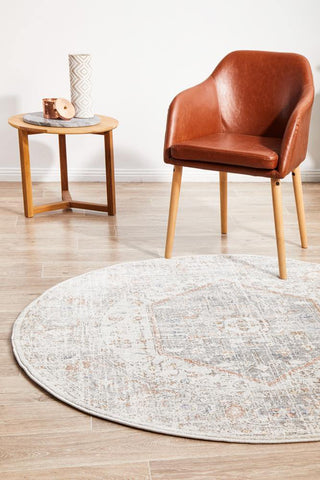 RUG CULTURE RUGS Lorissa Silver Round Rug