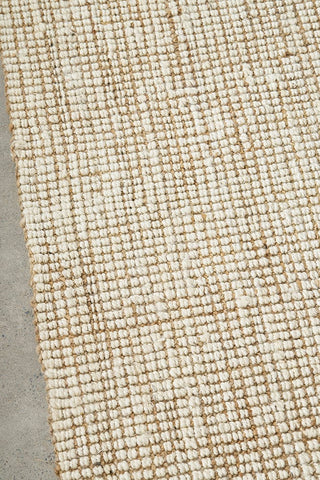 RUG CULTURE RUGS Madras Marlo White Jute Rug