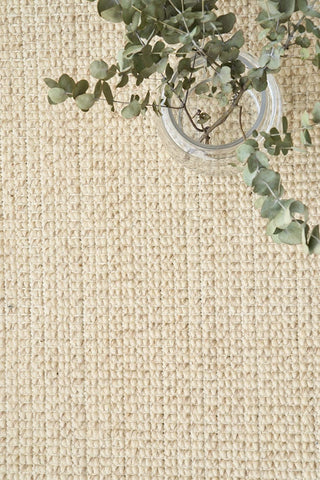 RUG CULTURE RUGS Madras Parker Cream Wool & Jute Rug