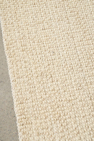 RUG CULTURE RUGS Madras Parker Cream Wool & Jute Rug