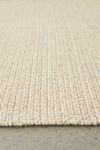 RUG CULTURE RUGS Madras Parker Cream Wool & Jute Rug