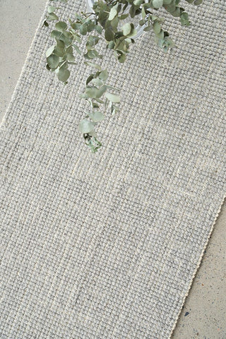 RUG CULTURE RUGS Madras Parker Dove Wool & Jute Runner Rug