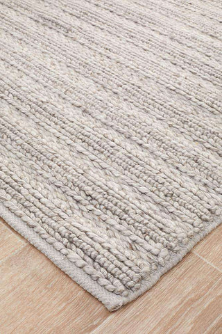 Rug Culture RUGS Mandurah Silver Grey Wool Rug