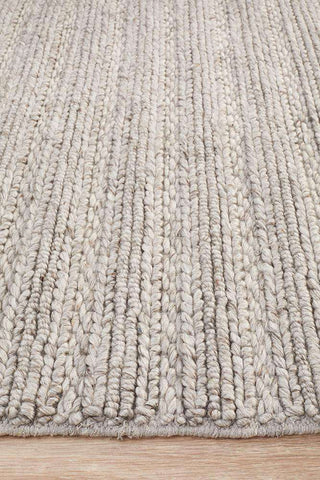 Rug Culture RUGS Mandurah Silver Grey Wool Rug