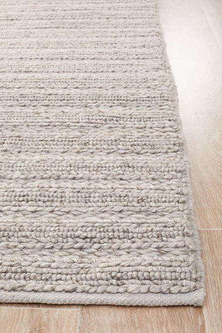 Rug Culture RUGS Mandurah Silver Grey Wool Rug