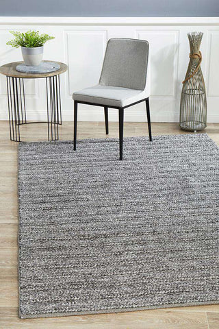 Rug Culture RUGS Mandurah Steel Grey Wool Rug