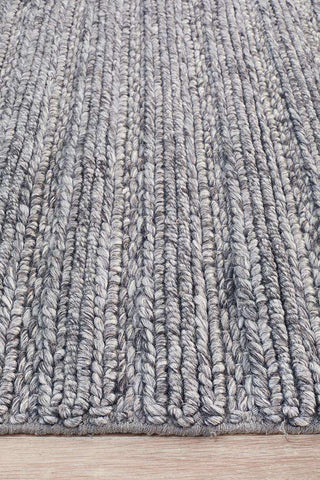 Rug Culture RUGS Mandurah Steel Grey Wool Rug