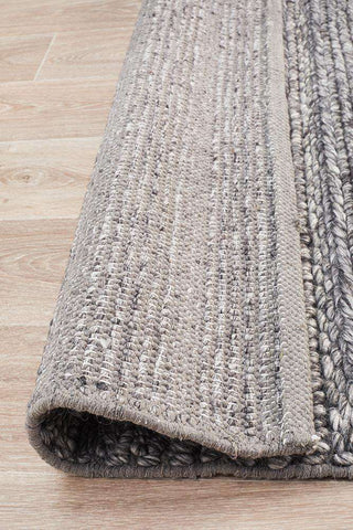 Rug Culture RUGS Mandurah Steel Grey Wool Rug