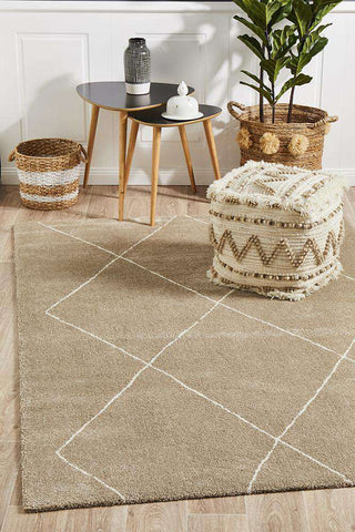 Rug Culture RUGS Manhattan Diamond Rug - Natural