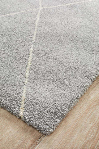 Rug Culture RUGS Manhattan Diamond Rug - Silver