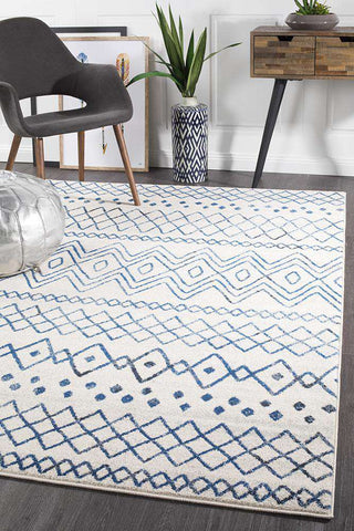 Rug Culture RUGS Nadia White Blue Tribal Rug (Discontinued)