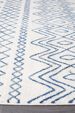 Rug Culture RUGS Nadia White Blue Tribal Rug (Discontinued)