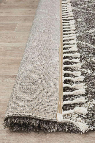 Rug Culture RUGS Nahla Grey Fringed Tribal Runner (Discontinued)