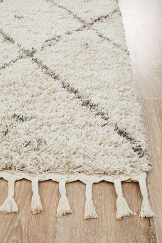 Rug Culture RUGS Nahla Natural Fringed Tribal Runner (Discontinued)